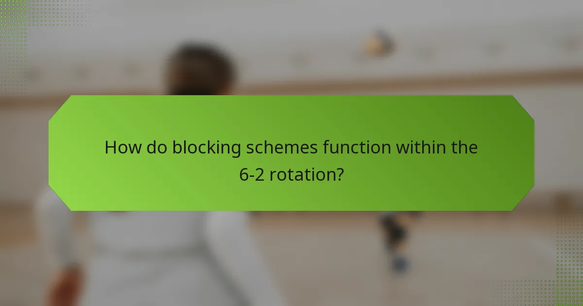How do blocking schemes function within the 6-2 rotation?