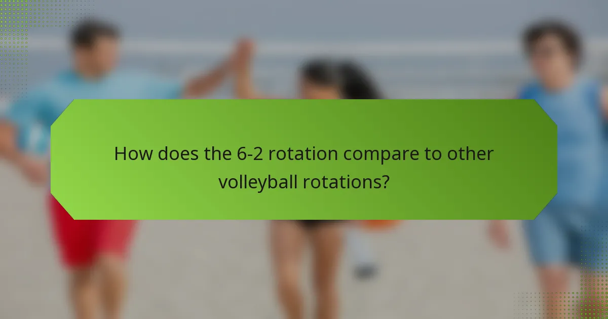 How does the 6-2 rotation compare to other volleyball rotations?